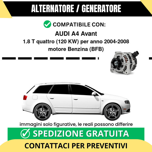 Alternatore audi avant 8 - alternatore, a4