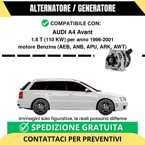 Alternatore audi avant 8 - alternatore,