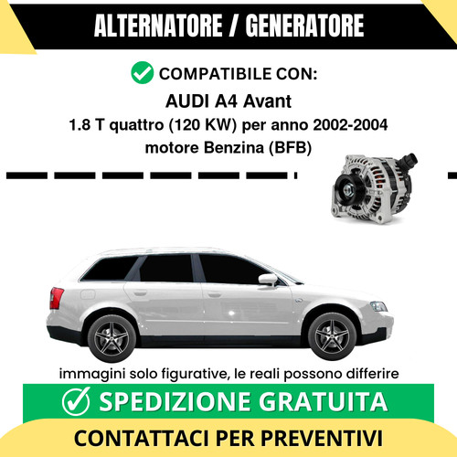 Alternatore audi avant 8 - audi, a4